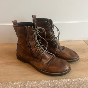 BED STU men’s leather brown ankle boots